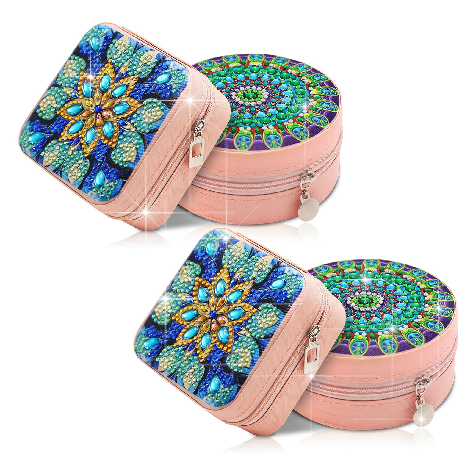 Amazon.com: 4 PC Diamond Art Jewelry Boxes for Adults Craft